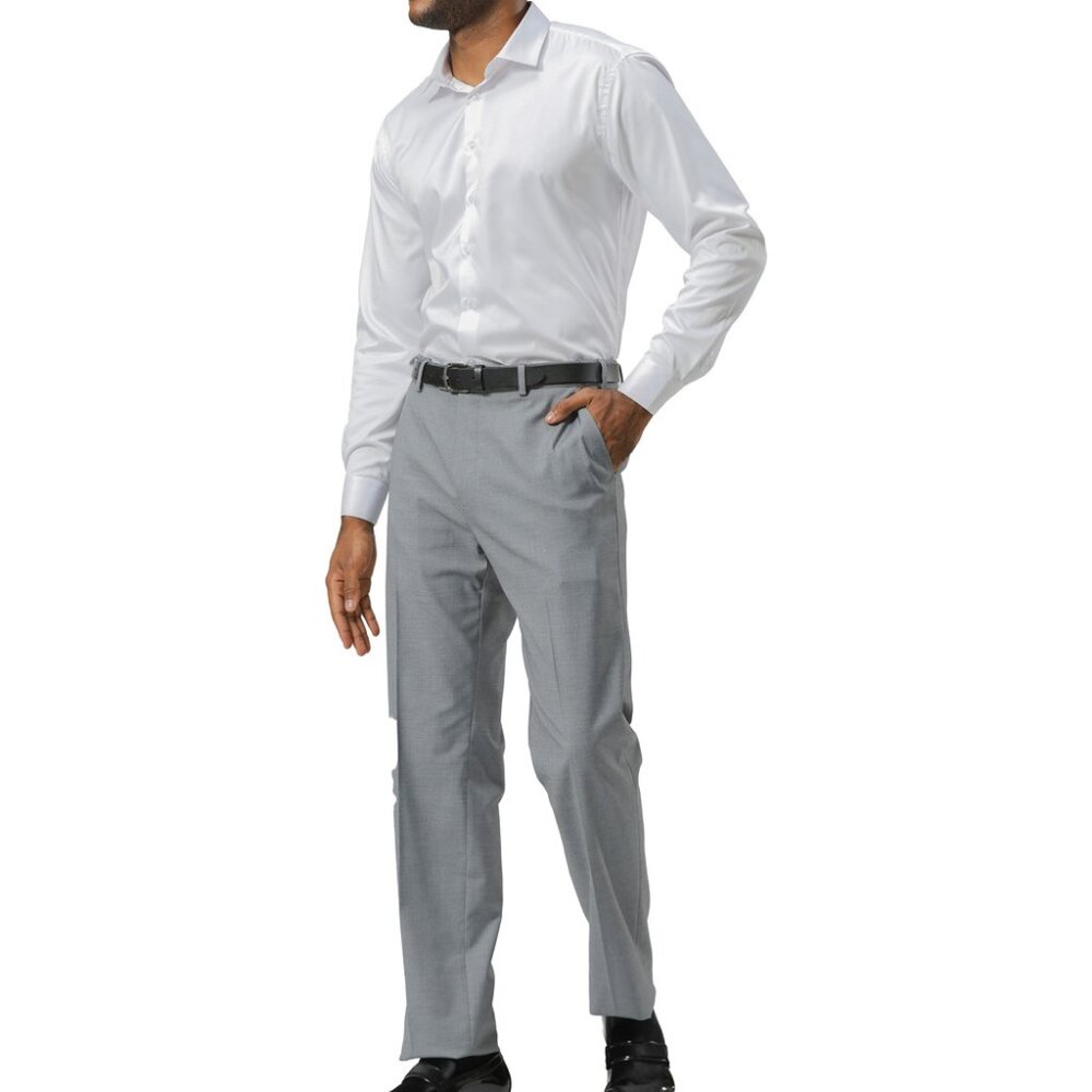 Premium Med Grey Stacy Adams Men's Dress Pants